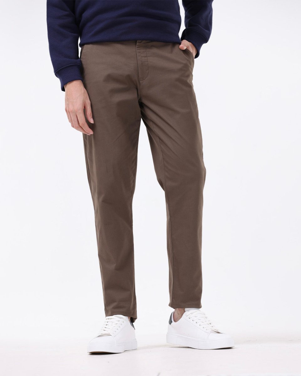 TAILORAEDGE Signature Chinos In Coffee