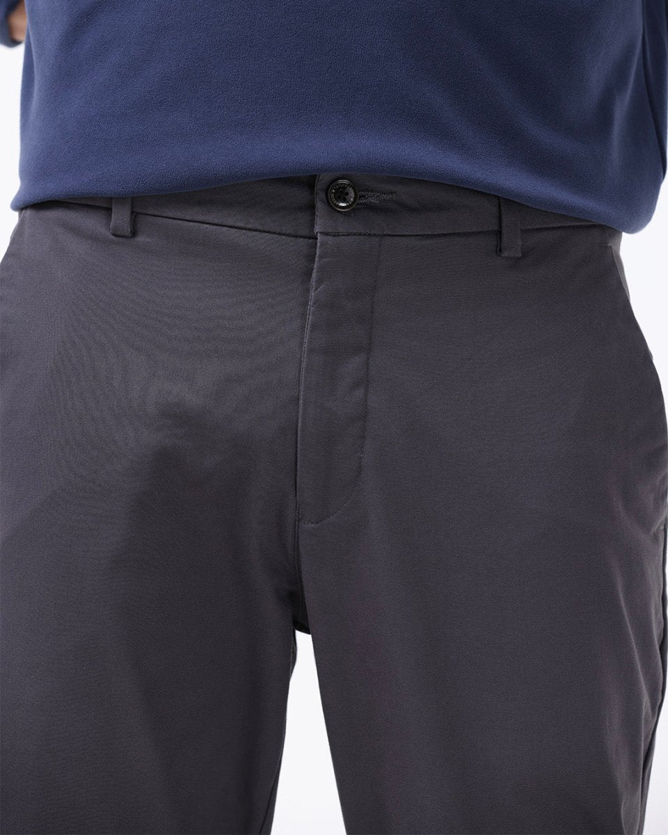 TAILORAEDGE Signature Chinos In Dark Grey