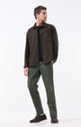 TAILORAEDGE Signature Chinos In Pine Olive