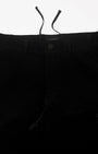 TAILORAEDGE Soft Corduroy Relaxed Cargo Pants In Black