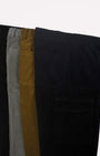 TAILORAEDGE Soft Corduroy Relaxed Cargo Pants In Black