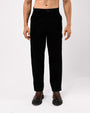 TAILORAEDGE Soft Corduroy Relaxed Cargo Pants In Black