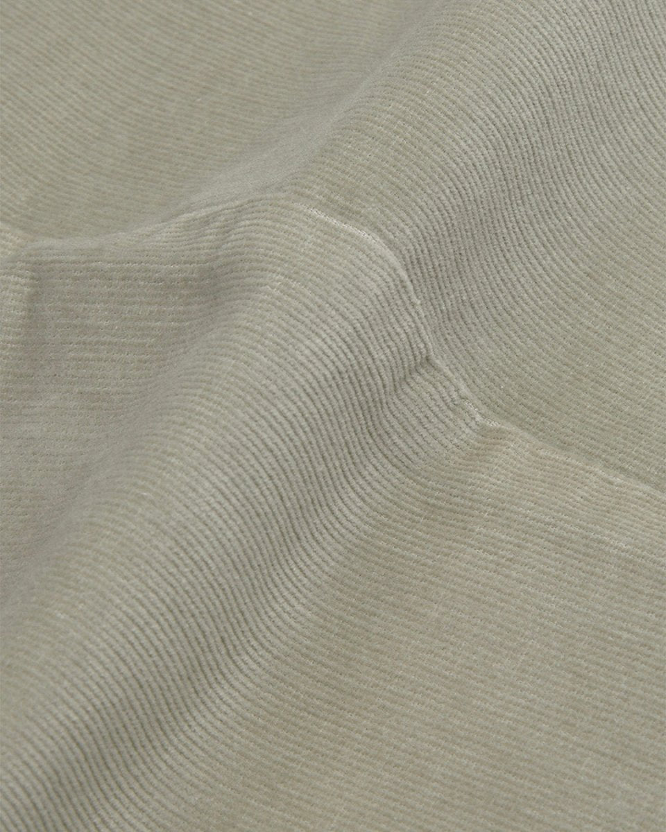 TAILORAEDGE Soft Corduroy Relaxed Cargo Pants In Light Grey