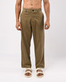 TAILORAEDGE Soft Corduroy Relaxed Pants In Beige