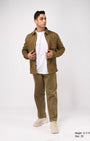 TAILORAEDGE Soft Corduroy Relaxed Pants In Beige