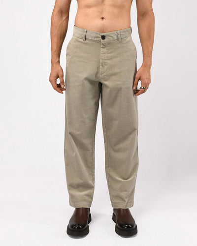 Soft Corduroy Relaxed Pants In Grey