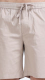 TAILORAEDGE Soft Cotton Basic Shorts In Beige