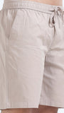 TAILORAEDGE Soft Cotton Basic Shorts In Beige