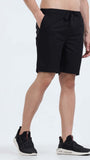 TAILORAEDGE Soft Cotton Basic Shorts In Black