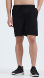 TAILORAEDGE Soft Cotton Basic Shorts In Black