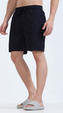 TAILORAEDGE Soft Cotton Basic Shorts In Navy