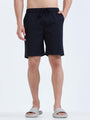 TAILORAEDGE Soft Cotton Basic Shorts In Navy
