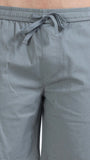 TAILORAEDGE Soft Cotton Basic Shorts In Steel Grey