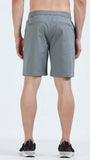 TAILORAEDGE Soft Cotton Basic Shorts In Steel Grey