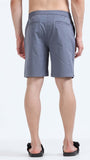 TAILORAEDGE Soft Cotton Basic Shorts In Stone Blue