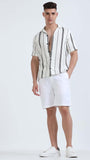 TAILORAEDGE Soft Cotton Basic Shorts In White