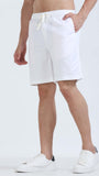 TAILORAEDGE Soft Cotton Basic Shorts In White