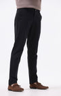 TAILORAEDGE Soft Cotton Chinos In Black