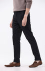 TAILORAEDGE Soft Cotton Chinos In Black