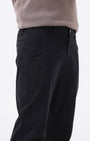 TAILORAEDGE Soft Cotton Chinos In Black