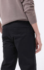 TAILORAEDGE Soft Cotton Chinos In Black
