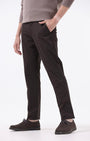 TAILORAEDGE Soft Cotton Chinos In Brown
