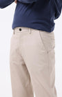 TAILORAEDGE Soft Cotton Chinos In Cream