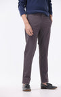 TAILORAEDGE Soft Cotton Chinos In Dark Grey