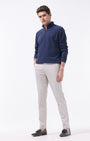 TAILORAEDGE Soft Cotton Chinos In Ecru