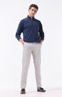 TAILORAEDGE Soft Cotton Chinos In Ecru