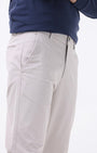 TAILORAEDGE Soft Cotton Chinos In Ecru