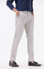 TAILORAEDGE Soft Cotton Chinos In Ecru