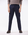 TAILORAEDGE Soft Cotton Chinos In Navy