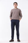 TAILORAEDGE Soft Cotton Chinos In Navy