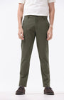 TAILORAEDGE Soft Cotton Chinos In Olive