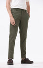TAILORAEDGE Soft Cotton Chinos In Olive