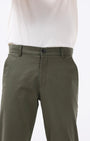 TAILORAEDGE Soft Cotton Chinos In Olive