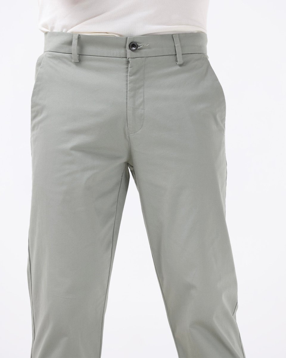 TAILORAEDGE Soft Cotton Chinos In Pista