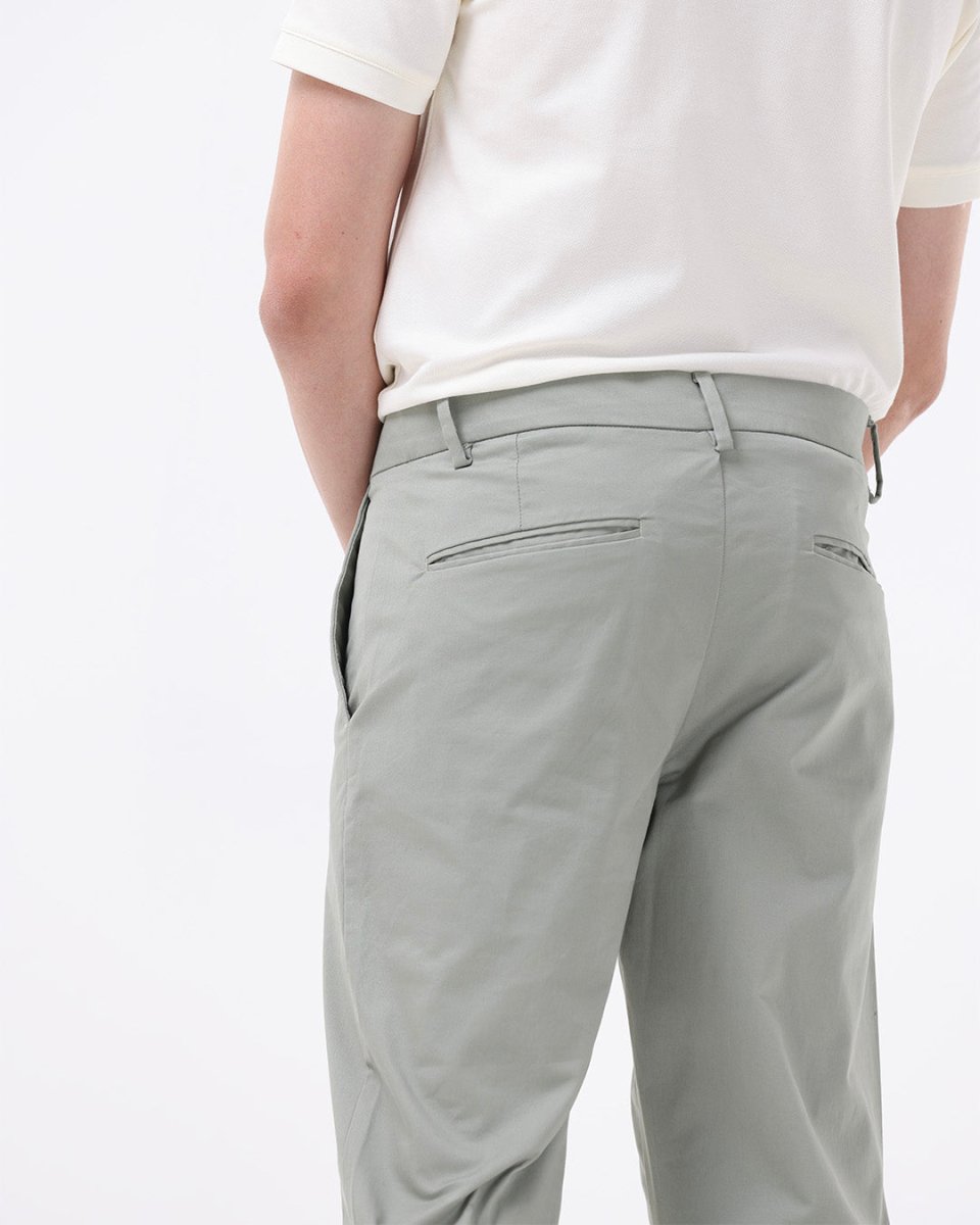 TAILORAEDGE Soft Cotton Chinos In Pista