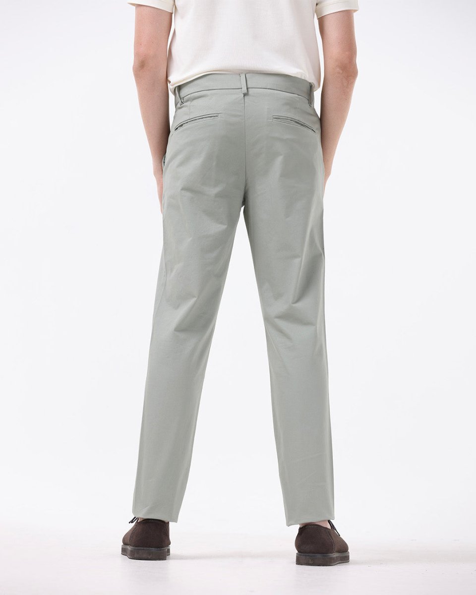 TAILORAEDGE Soft Cotton Chinos In Pista