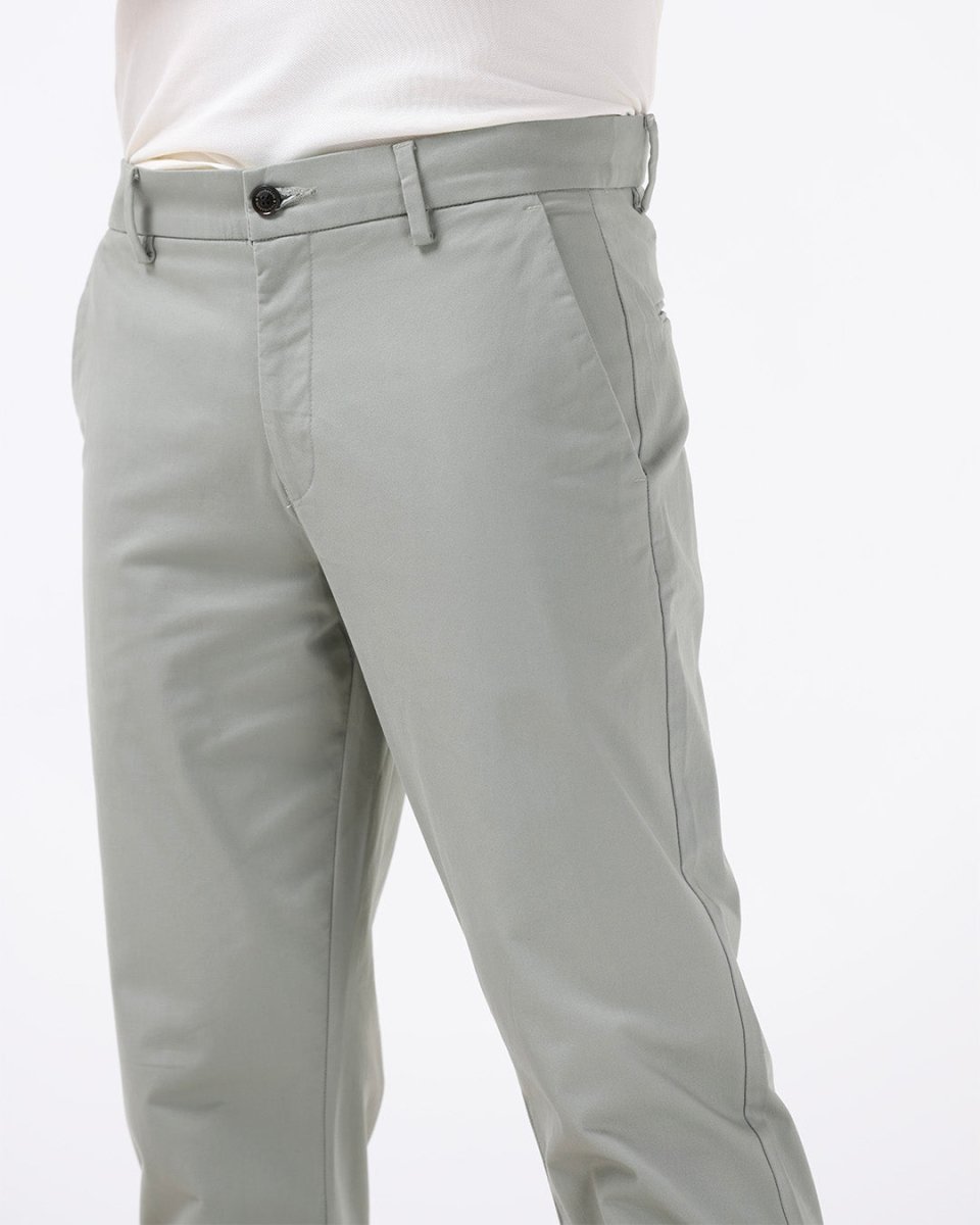 TAILORAEDGE Soft Cotton Chinos In Pista