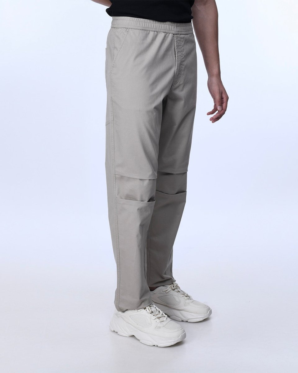 TAILORAEDGE Soft Cotton Relaxed Flexiwaist Pant In Beige