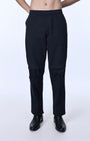 TAILORAEDGE Soft Cotton Relaxed Flexiwaist Pant In Black