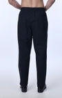 TAILORAEDGE Soft Cotton Relaxed Flexiwaist Pant In Black