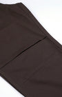 TAILORAEDGE Soft Cotton Relaxed Flexiwaist Pant In Brown