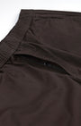 TAILORAEDGE Soft Cotton Relaxed Flexiwaist Pant In Brown