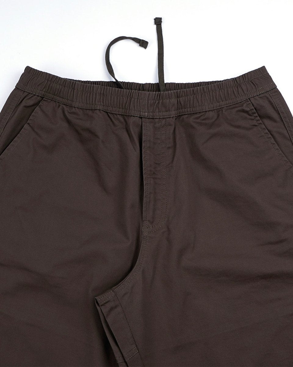 TAILORAEDGE Soft Cotton Relaxed Flexiwaist Pant In Brown