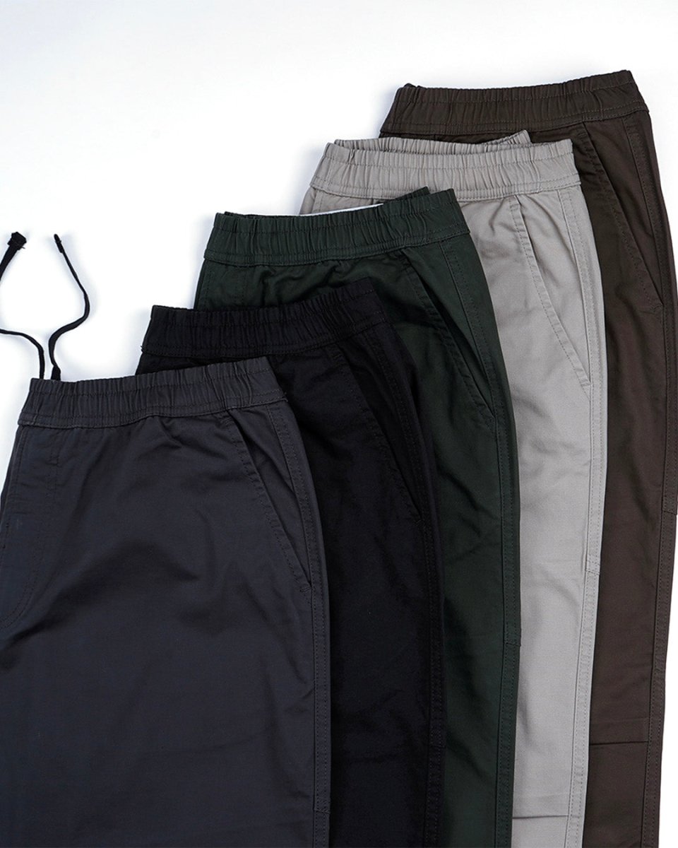 TAILORAEDGE Soft Cotton Relaxed Flexiwaist Pant In Green