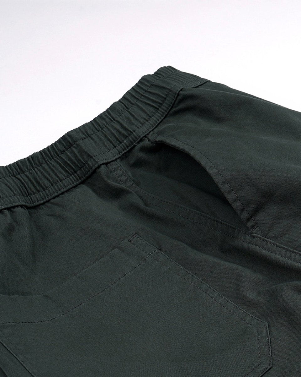 TAILORAEDGE Soft Cotton Relaxed Flexiwaist Pant In Green