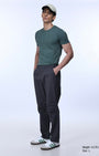 TAILORAEDGE Soft Cotton Relaxed Flexiwaist Pant In Grey